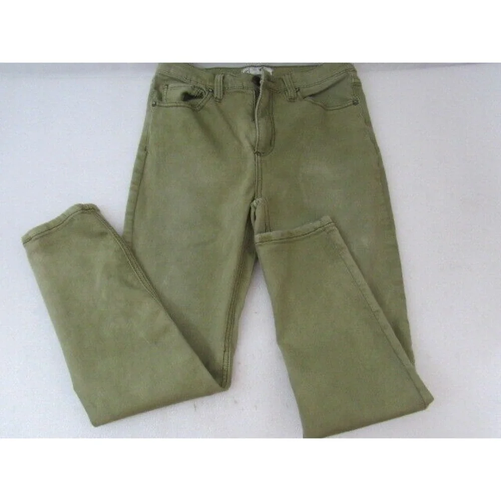 Free People We The Free‎ Green Mid-Rise Skinny Cotton Rayon Pant Size 28/25